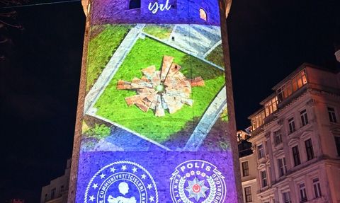 Türk Polis Teşkilatı 180. Yılını Galata Kulesi'nde Kutladı