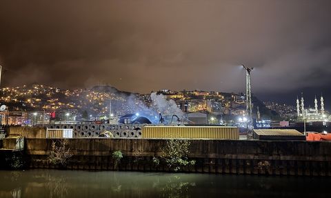 Zonguldak'ta TTK Liman Sahasında Yangın