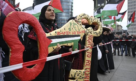 Almanya'da Nekbe'nin 77. Yıldönümünde Filistin için Protesto