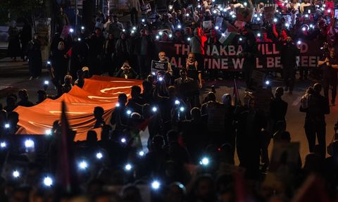 Ankara'da Gazze İçin Yürüyüş Düzenlendi
