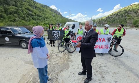 Bisikletliler Ata Toprağını Amasya'ya Taşıdı