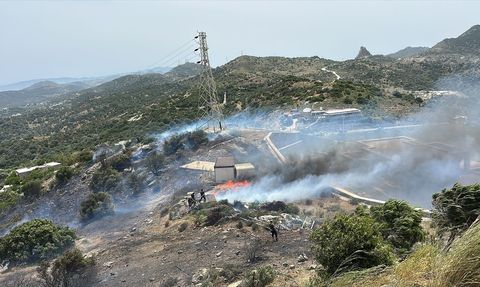 Bodrum'daki Yerleşim Yakınlarında Yangın Çıktı