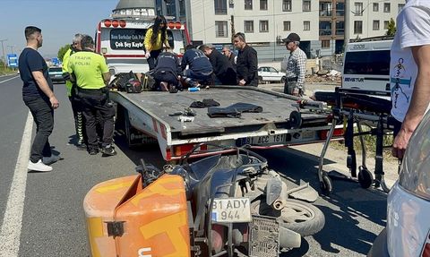 Düzce'de Motosiklet Kazası: Kurye Yaralandı