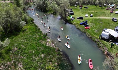 Kayseri'de Zamantı Irmağı'nda 19 Mayıs Kutlaması