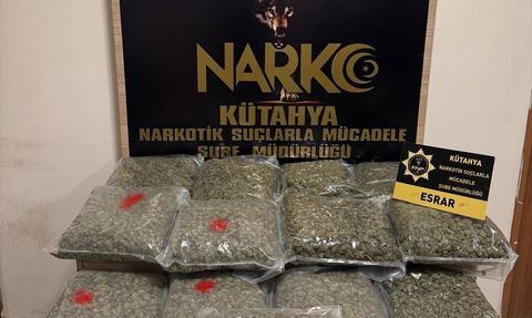Kütahya'da Uyuşturucu Operasyonu: 15 Kilo Esrar Ele Geçirildi