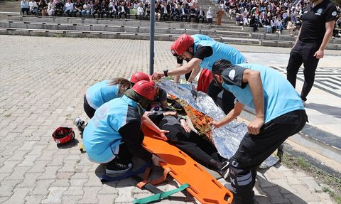 Mardin'de Acil Durum ve İlk Yardım Tatbikatı Gerçekleştirildi