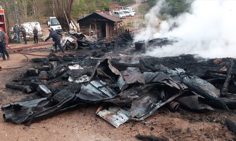 Samsun'da Ahşap Evde Yangın Çıktı