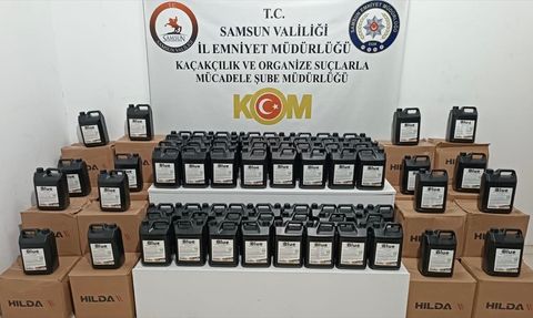 Samsun'da Kaçak Etil Alkol Operasyonu