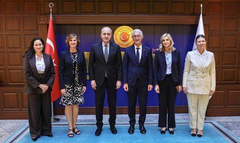TBMM Başkanı Kurtulmuş, Fransa-Türkiye Dostluk Grubu Başkanı Fialaire'yi Ağırladı