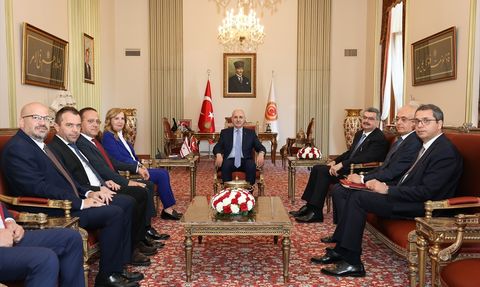 TBMM Başkanı Kurtulmuş, KKTC Heyetini Ağırladı