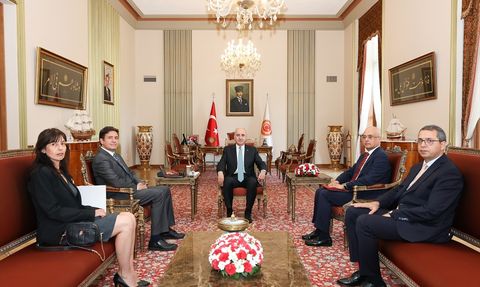 TBMM Başkanı Numan Kurtulmuş, Bulgaristan Büyükelçisi Anguel Tcholakov'u Ağırladı