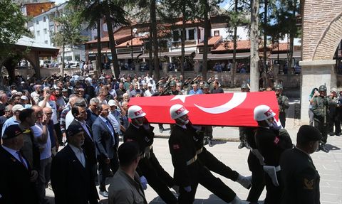 Tokat'ta Kıbrıs Gazisi Faik Erekiçi Son Yolculuğuna Uğurlandı