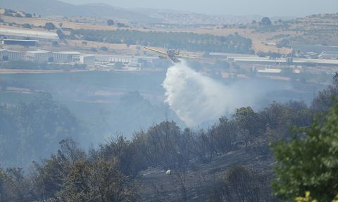 Balıkesir'de Tarım Arazisindeki Yangın Kontrol Altına Alındı