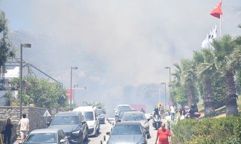 Bodrum'daki Orman Yangınına Hızla Müdahale Ediliyor