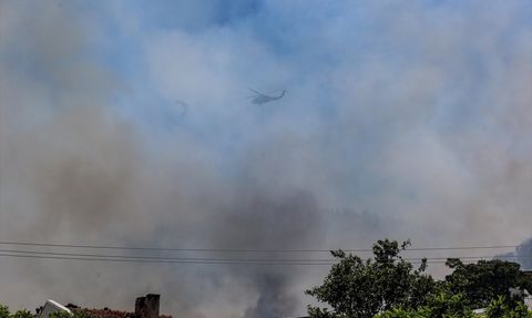 Bursa'da Tarım Alanında Yangın Kontrol Altına Alınıyor