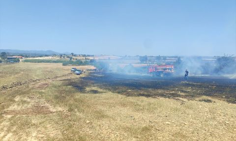 Çanakkale'de Tarım Arazisinde Yangın