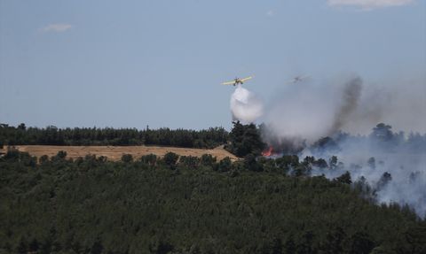 Çanakkale'deki Yangına Hızlı Müdahale