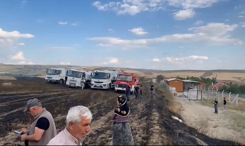 Çorum'da Kasıtlı Yangın: 120 Dekar Buğday Tarlası Yandı