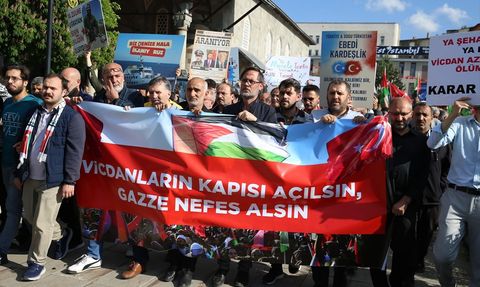 Erzurum'da Gazze İçin Destek Yürüyüşü