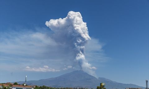Etna Yanardağı'ndan Güçlü Patlama
