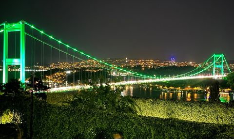 FSM Köprüsü Skolyoz Farkındalık Günü için Yeşile Büründü