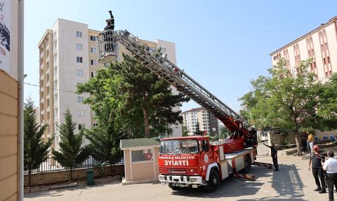 Kırıkkale Okulunda Yangın Tatbikatı Gerçekleştirildi