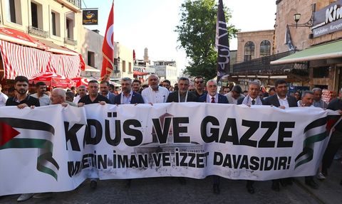 Mardin'de Gazze İçin Protesto Gösterisi