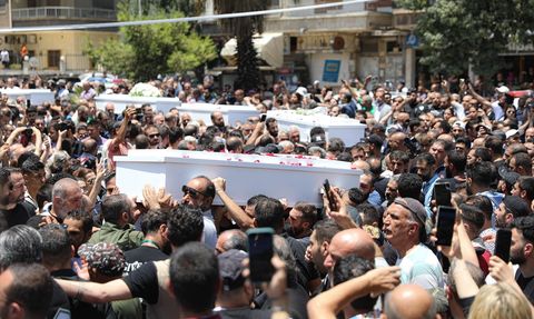 Şam'da Mar İlyas Kilisesi Saldırısında Hayatını Kaybedenler İçin Cenaze Töreni Düzenlendi