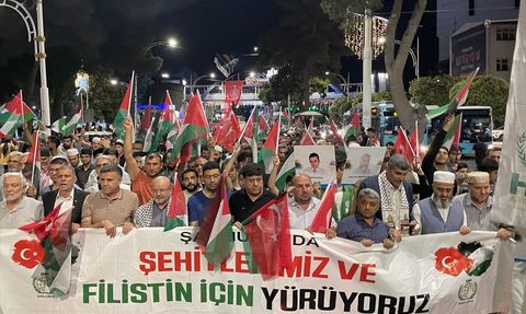 Şanlıurfa'da Gazze ve Kudüs İçin Yürüyüş Düzenlendi