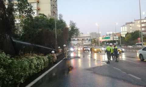 Şişli'de Ağaçlık Alanda Yangın Kontrol Altına Alındı