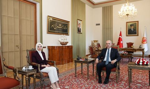 TBMM Başkanı Kurtulmuş, Bakan Göktaş'ı Kabul Etti