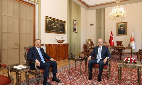 TBMM Başkanı Kurtulmuş, İçişleri Bakanı Yerlikaya ile Görüştü