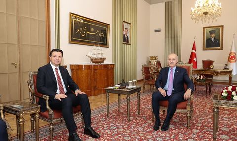 TBMM Başkanı Numan Kurtulmuş, Saadet Partisi Lideri Mahmut Arıkan'ı Ağırladı