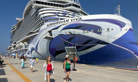 Bodrum'a Gelen Norwegian Viva Kruvaziyeri ile 3,581 Turist Ziyarete Geldi
