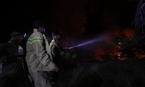 Bursa'da Orman Yangınına Müdahele Devam Ediyor