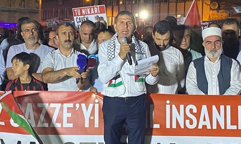 Diyarbakır'da Gazze Saldırılarına Protesto