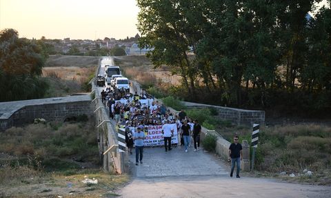Edirne'de Gülden Coni İçin Anma Yürüyüşü