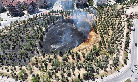Edirne'deki Kavgaz Tabya'da Yangın Kontrol Altına Alındı