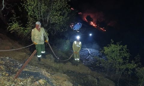 Elazığ'da Kırsal Alanda Yangın Kontrol Altına Alınmaya Çalışılıyor