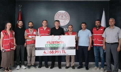 Hatay'daki Öğrencilerden Filistinli Çocuklara Destek