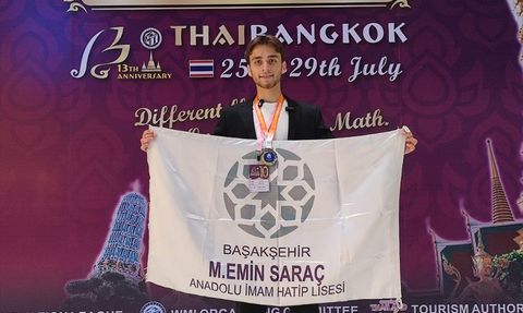 İmam Hatip Lisesi Öğrencisi Uluslararası Matematik Yarışmasında Dünya Üçüncüsü Oldu