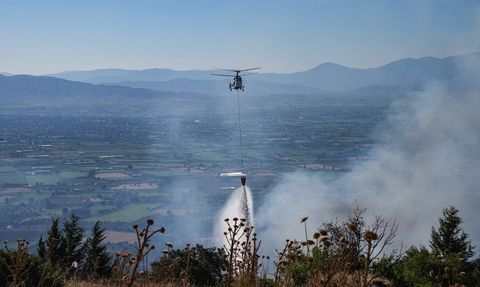 İzmir Ödemiş'teki Orman Yangınına Hızla Müdahale Ediliyor