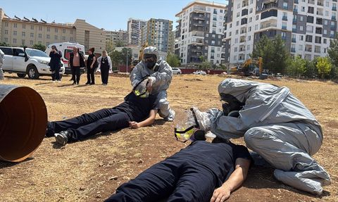 Siirt'te KBRN Tatbikatı Gerçekleştirildi
