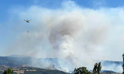 Uşak'taki Yangına Hızlı Müdahale