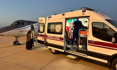 Ağrı'da Kalp Hastası Bebek Ankara'ya Uçakla Nakledildi