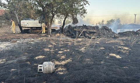 Bolu'da Tarla Yangını 3 Evi Küle Çevirti
