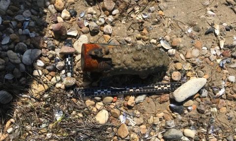 Çanakkale'de Patlamamış Top Mermisi Bulundu