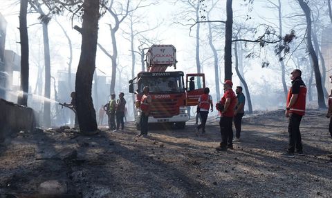 Çanakkale'deki Orman Yangınına Müdahale Devam Ediyor