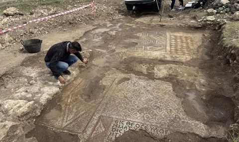 Diyarbakır'da Geç Roma-Erken Bizans Dönemine Ait Mozaik Bulundu