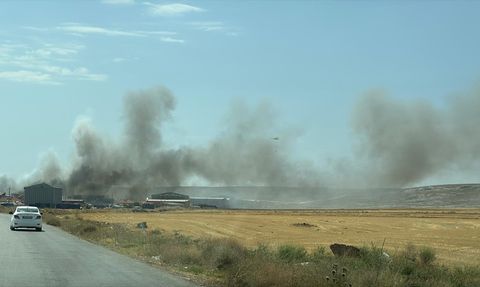 Eskişehir'de Geri Dönüşüm Tesisinde Yangın Çıktı